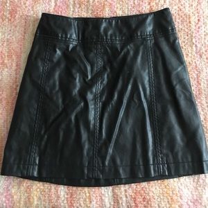 Free People Leather mini skirt